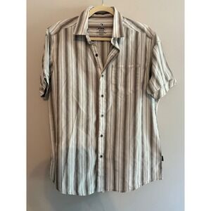 Kuhl Striped Shirt Short Sleeve Button Up Casual Outdoors Mens Size medium‎